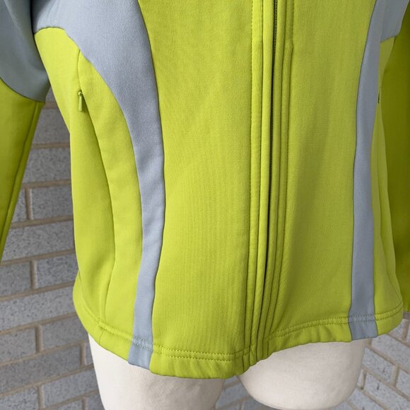 Lands'End Lightweight LIME LEMON GRAY Jacket HOODIE SIZE 10-12 M/P 92% POLYESTER - Picture 4 of 9